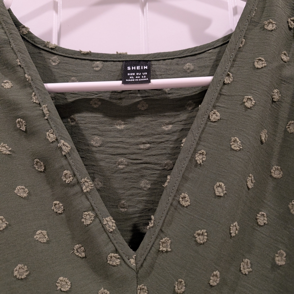 3 For $24 SHEIN Olive Long Sleeve Dress - Picture 2 of 5